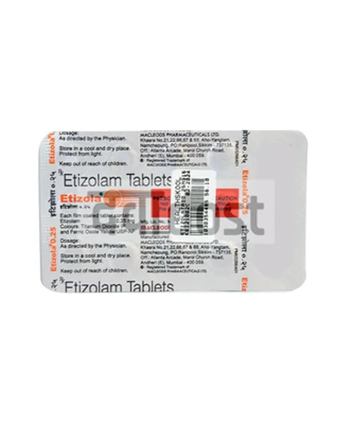 Etizola 0.25mg Tablet 15s