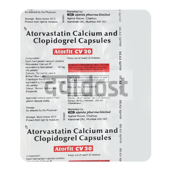 Atorfit CV 20mg/75mg Capsule 10s