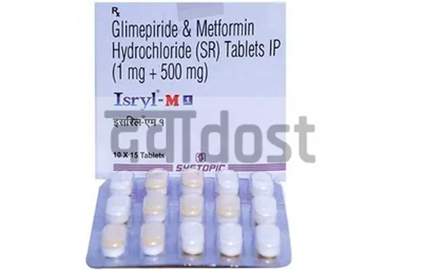 Isryl M 1mg/500mg Tablet SR 15s