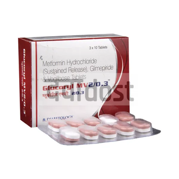 Glimipack MV 2mg/500mg/0.3mg Tablet SR