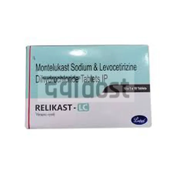 Relikast LC 5mg/10mg Tablet 10s Upto 35.38% Off | DawaaDost