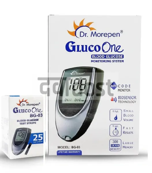 Dr Morepen BG 03 Gluco One Glucose Monitoring System with 25 Test Strip