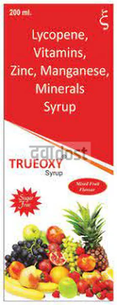 Trueoxy Syrup Mixed fruit flavour Sugar Free 200ml