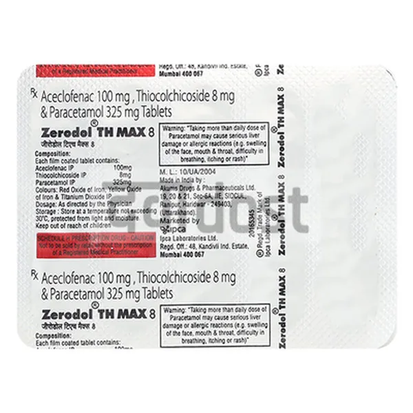 Zerodol TH Max 8mg Tablet 10s