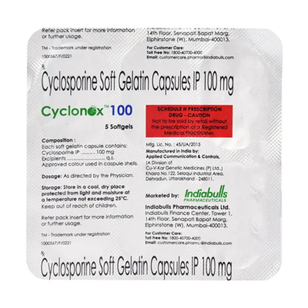 CYCLONOX 100MG 5CAP