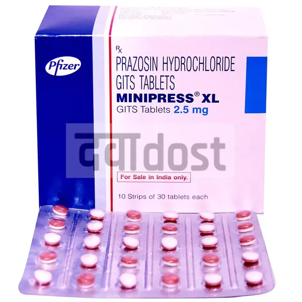 Minipress XL 2.5mg Tablet 30s 