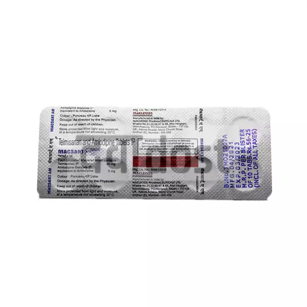 Macsart AM 40mg/5mg Tablet 10s