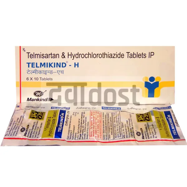 Telmikind H 40mg/12.5mg Tablet 10s