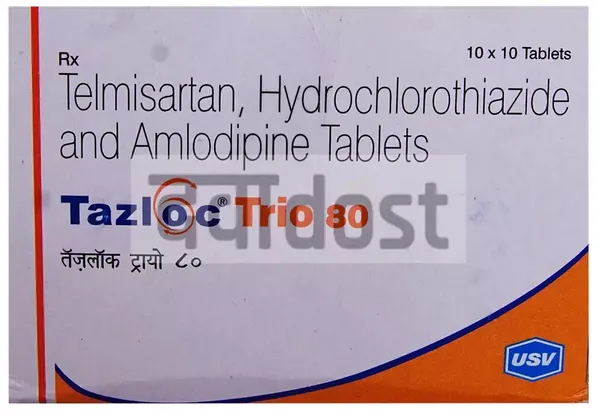 Tazloc Trio 80mg/5mg/12.5mg Tablet 10s