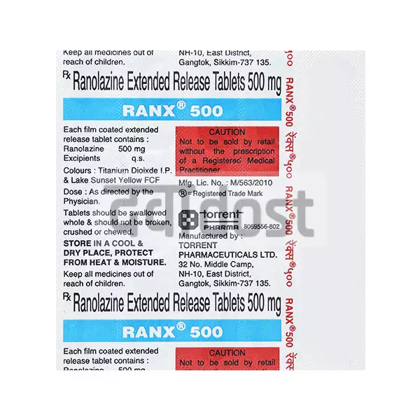 Ranx 500mg Tablet ER 15s