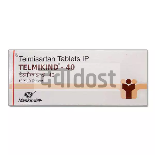 Telmikind 40mg Tablet 10s