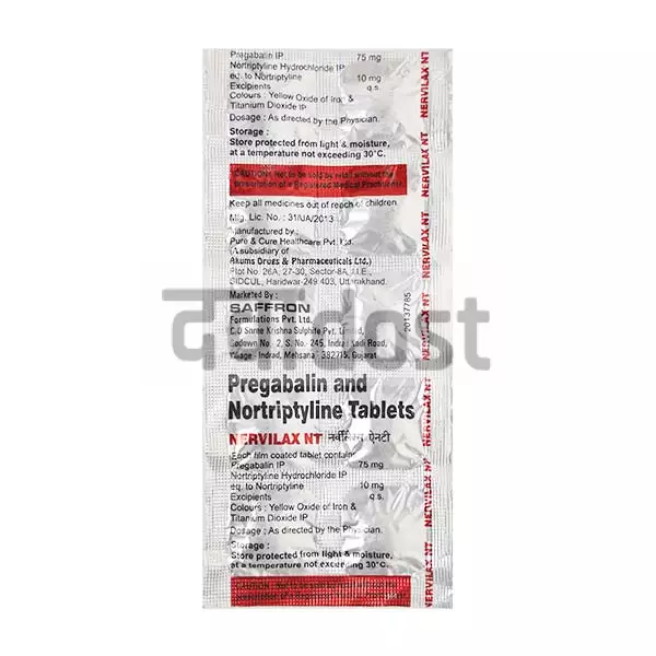 Nervilax NT 75mg/10mg Tablet