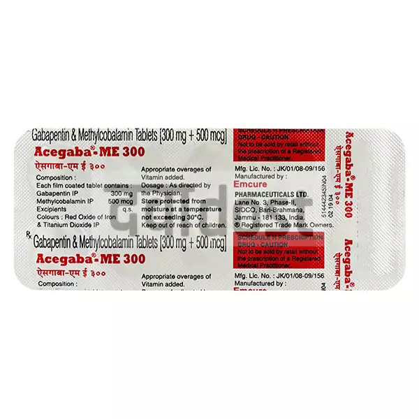 Acegaba ME 300 mg/500 mcg Tablet