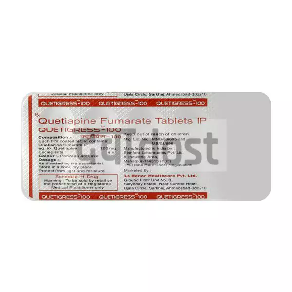 Quetigress 100mg Tablet