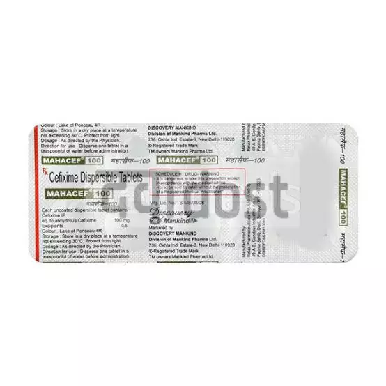 Mahacef 100mg Tablet