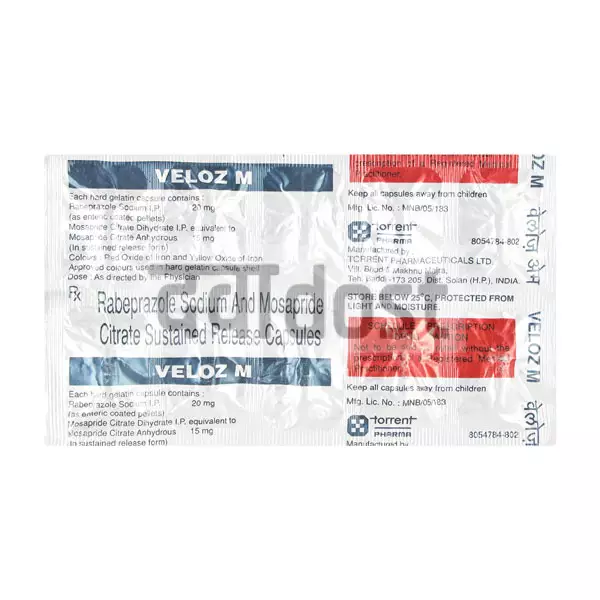 Veloz M 20mg/15mg Capsule SR 10s