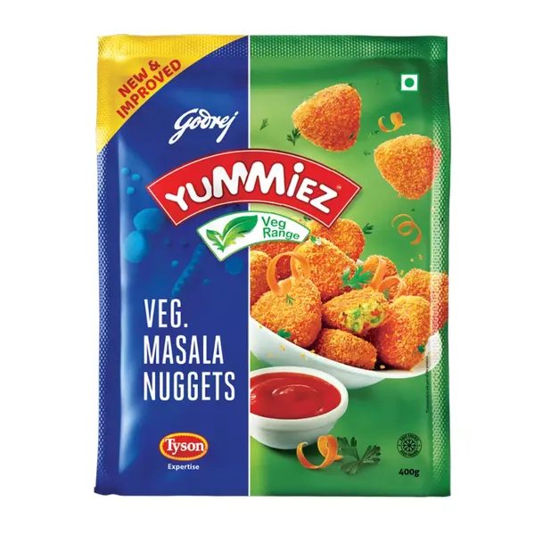 YUMMIEZ VEG NUGGETS MASALA 400GM