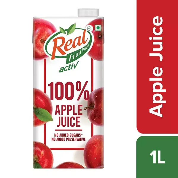 REAL JUICE ACTIVE 100% APPLE 1LTR