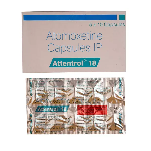 ATTENTROL 18MG 10CAP