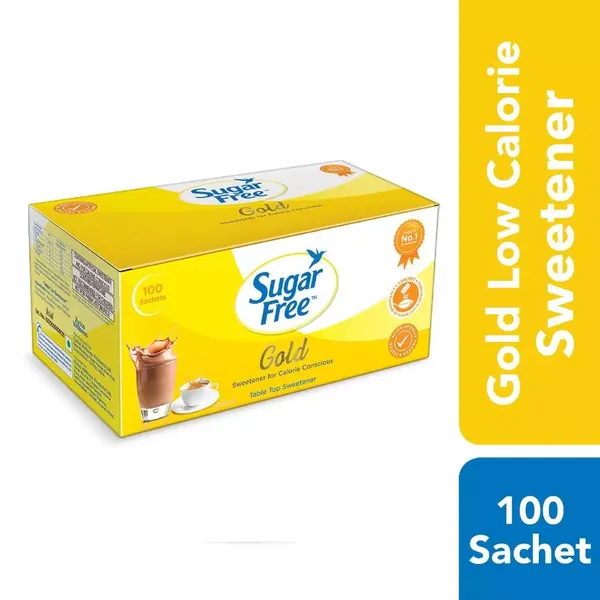 SUGAR FREE GOLD PWDR 100PC