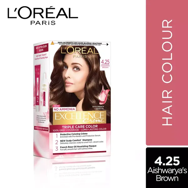 LOREAL HR/CLR EXCE AISH BROWN 4.25 1PC