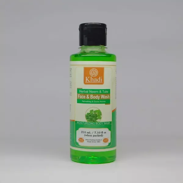 KHADI B/WASH NEEM TULSI 210ML