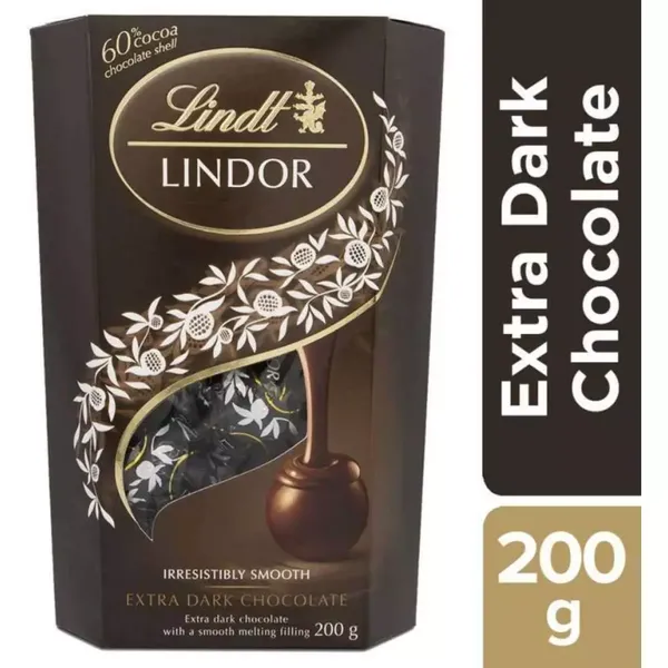 LINDT CHOC LINDOR DARK 60% 200GM