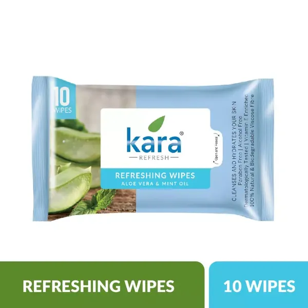 KARA F/WIPES ALOE/MINT 10PC