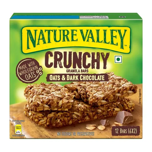 NAT V ENERGY BAR OAT DARK CHOC 252GM