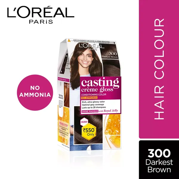 LOREAL HR/CLR CAST DARKEST BROWN 300 1PC