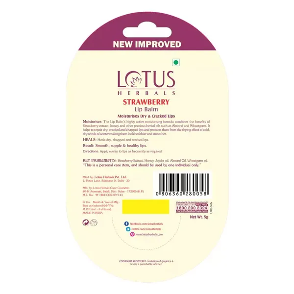 LOTUS LIP THERAPY STRAWBERRY 5GM