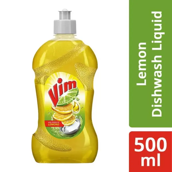 VIM DROP LIQ DISH WASH LEMON 500ML