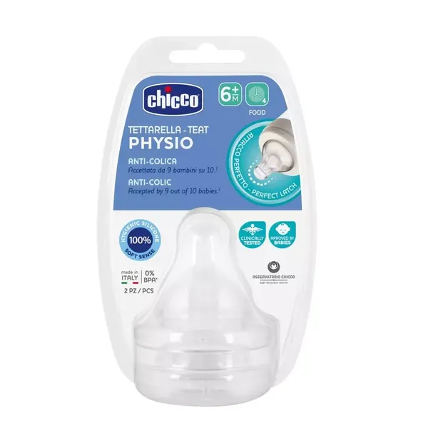 CHICCO NIPPLE 6M+2PC