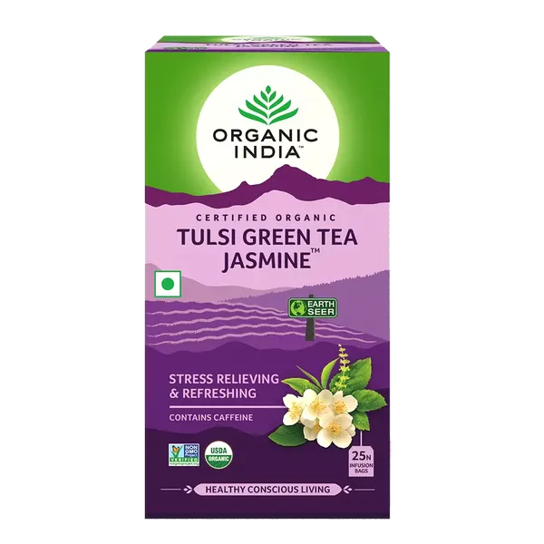 ORGANIC TEA TULSI JASMINE GREEN T/B 25BAGS