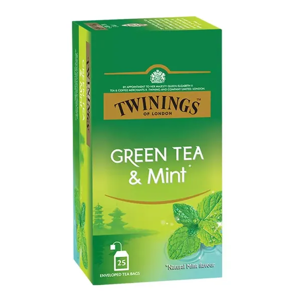 TWININGS GR/TEA MINT 25BAGS