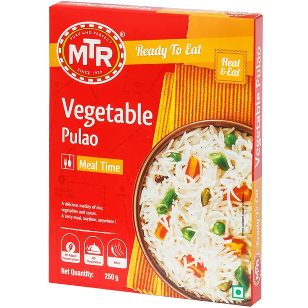 MTR READY/EAT VEG PULAO 250GM