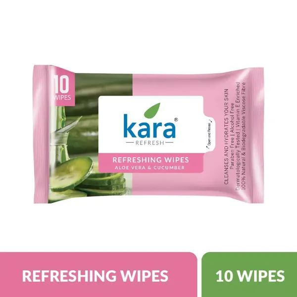 KARA F/WIPES CUCUMBER/ALOE 10PC