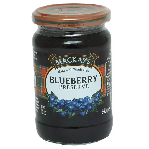 MACKAYS JAM BLUEBERRY PRESERVE 340GM