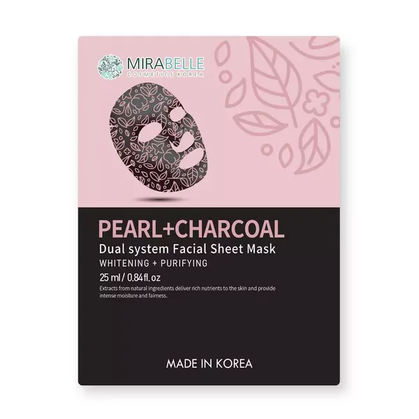 MIRABELLE KOREA F/MASK  DUAL PEARL/CHAR 1PC