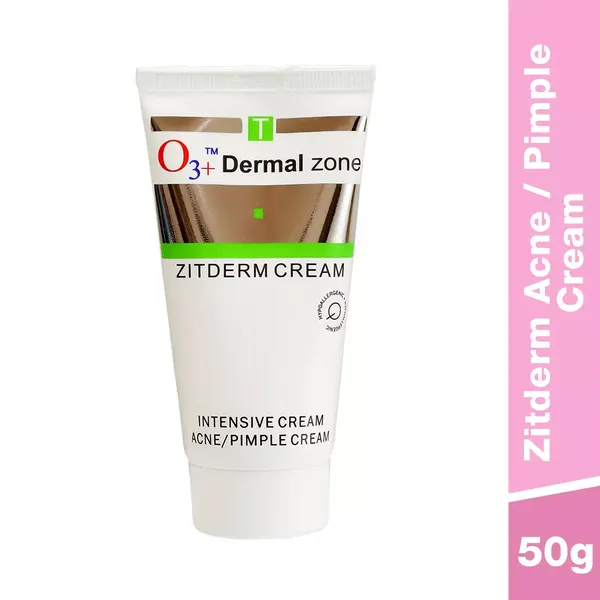 O3+ F/CRM ZITDERM ACNE PIMPLE 50GM