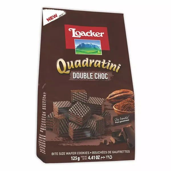 LOACKER BISC DOUBLE CHOCOLATE  125GM