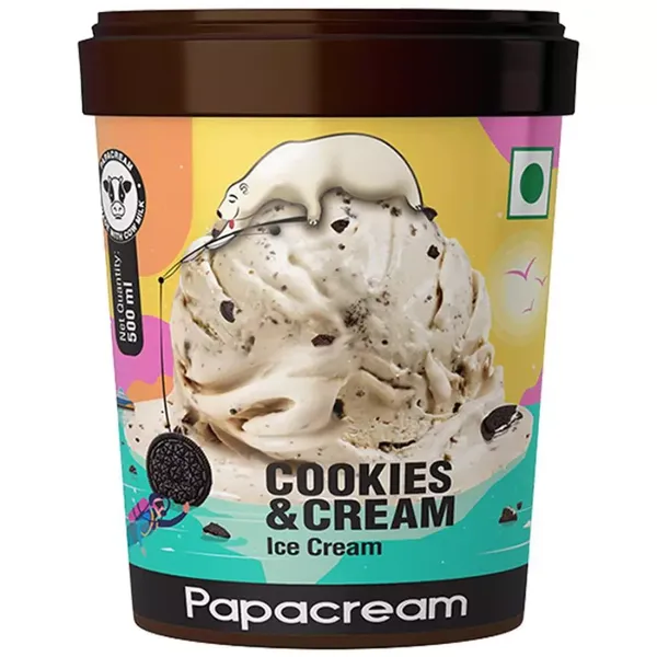 PAPACREAM I/C COOKIES & CREAM 500ML