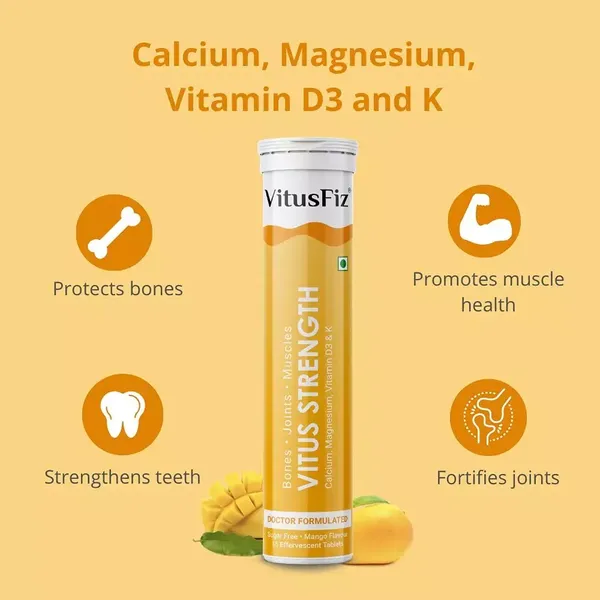 VITUS STRENGTH CALCIUM & D3 15TAB