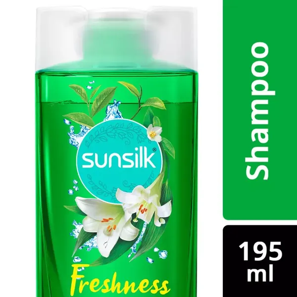 SUNSILK SHMP GREEN-T/WHITE LILY 195ML