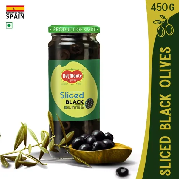 DEL MONTE SLICED BLACK OLIVES 450 GM