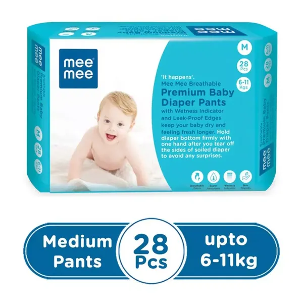 BABY DIAPERS PANT SIZE M 28PC