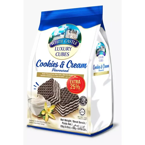 WHITE CASTLE CUBES COOKIES & CRM 200GM