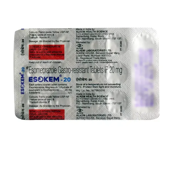 ESOKEM 20MG 15TAB