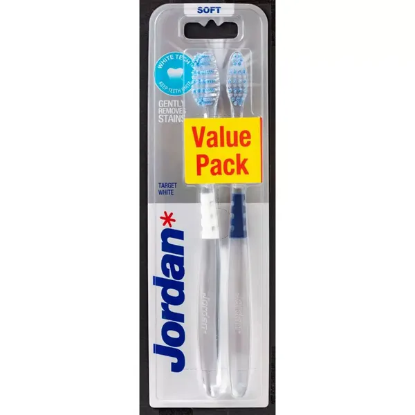 JORDAN T/BRUSH TARGET WHITE SOFT 2PC