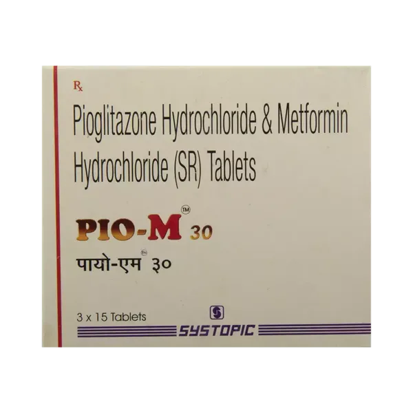 PIO-M 30MG 15TAB